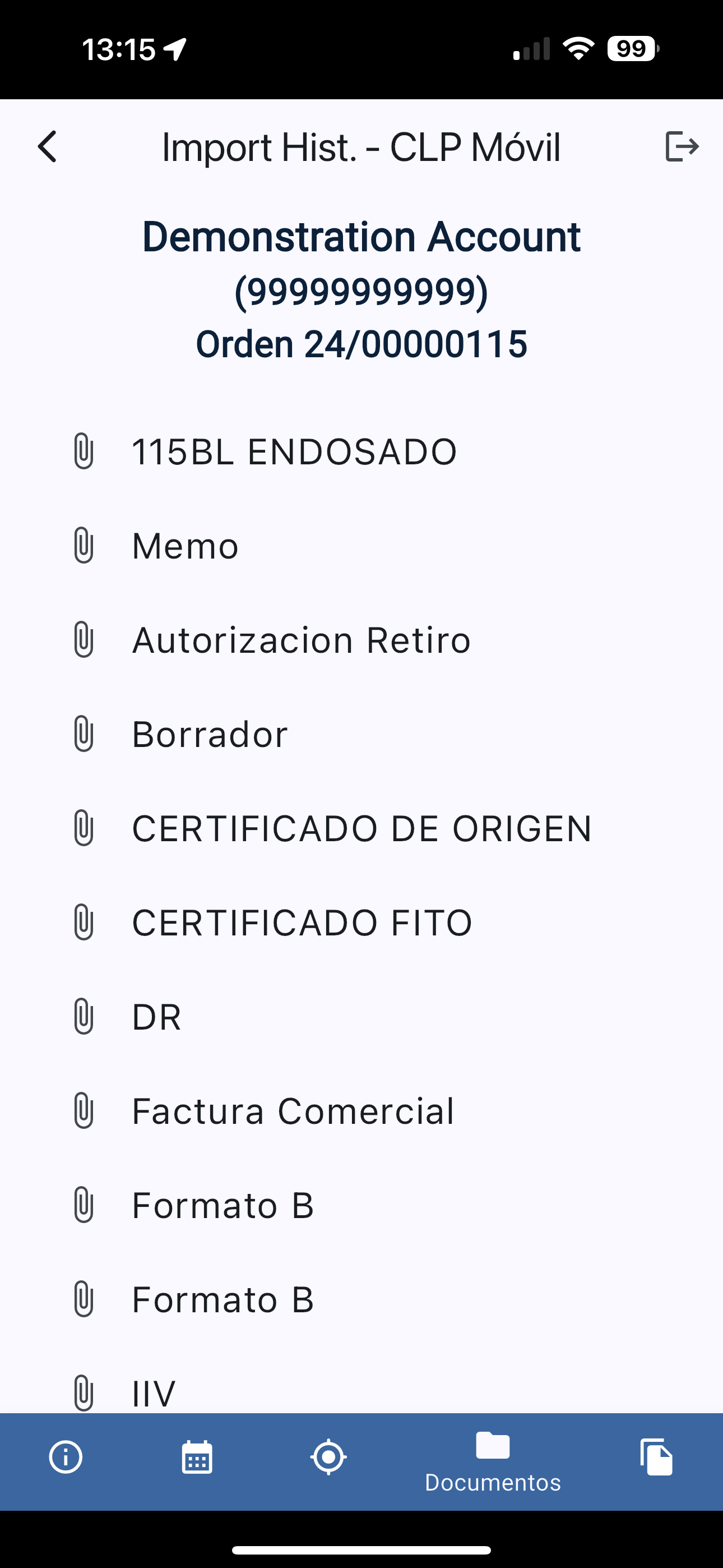 Documents Screen