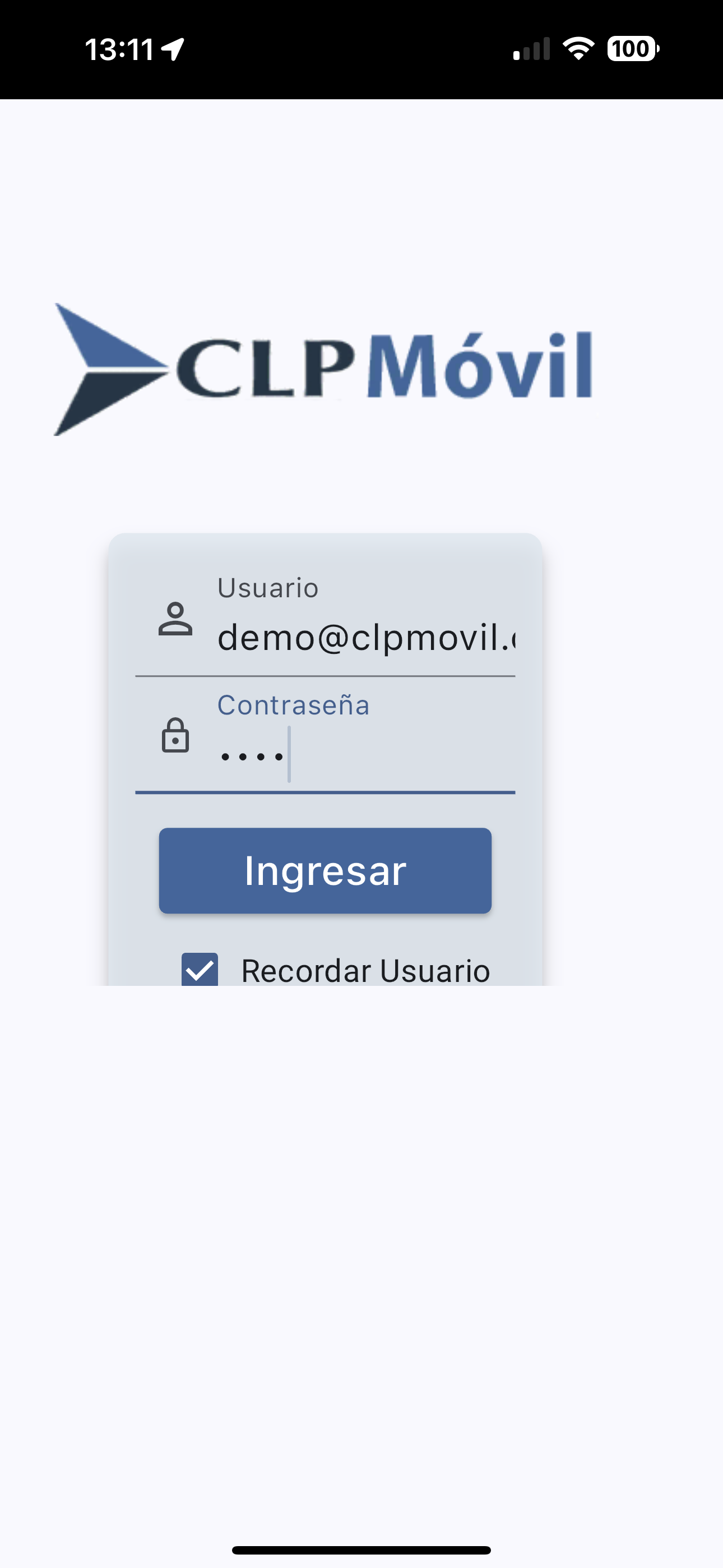 Login Screen
